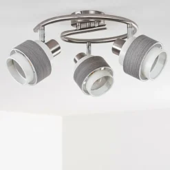 Lampes En Tissu-hofstein Plafonnier Lotorp Nickel mat, 3 lumières