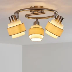 Lampes En Tissu-hofstein Plafonnier Lotorp Nickel mat, 3 lumières