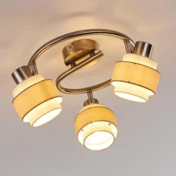 Lampes En Tissu-hofstein Plafonnier Lotorp Nickel mat, 3 lumières