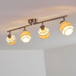 Lampes En Tissu-hofstein Plafonnier Lotorp Nickel mat, 4 lumières