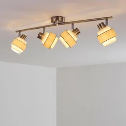 Lampes En Tissu-hofstein Plafonnier Lotorp Nickel mat, 4 lumières