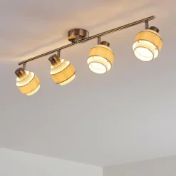 Lampes En Tissu-hofstein Plafonnier Lotorp Nickel mat, 4 lumières