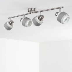 Lampes En Tissu-hofstein Plafonnier Lotorp Nickel mat, 4 lumières