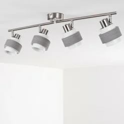 Lampes En Tissu-hofstein Plafonnier Lotorp Nickel mat, 4 lumières