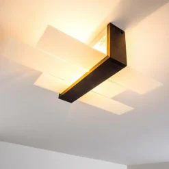 Lampes En Bois-hofstein Plafonnier Lovikka Bois foncé, 1 lumière