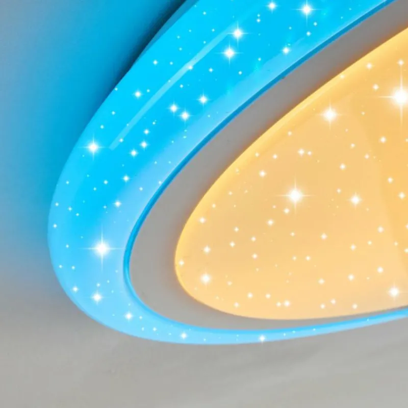 hofstein Plafonnier Lowell LED Blanc, 2 lumières, Télécommandes, Changeur de couleurs