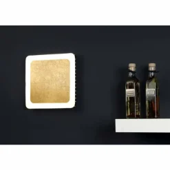 Lampes Dorées-Luce Design Plafonnier Solaris LED Noir doré, Blanc, 1 lumière