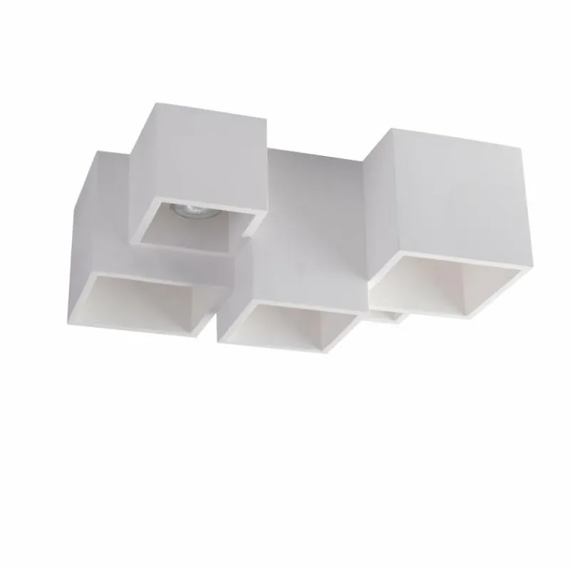 Luce Design Plafonnier Luce-Design Foster peut être peint avec de la peinture ordinaire, Blanc, 5 lumières* Plafonniers
