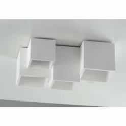 Luce Design Plafonnier Luce-Design Foster peut être peint avec de la peinture ordinaire, Blanc, 5 lumières* Plafonniers