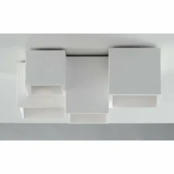 Luce Design Plafonnier Luce-Design Foster peut être peint avec de la peinture ordinaire, Blanc, 5 lumières* Plafonniers