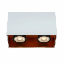 Luminaires Lucide Plafonnier Lucide BIDO Cuivre, Blanc, 2 lumières* Plafonniers