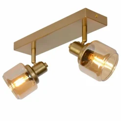 Luminaires Lucide Plafonnier Lucide BJORN Or, Laiton, 2 lumières