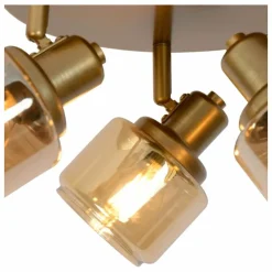 Luminaires Lucide Plafonnier Lucide BJORN Or, Laiton, 3 lumières