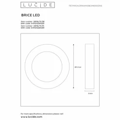 Luminaires Lucide Plafonnier Lucide BRICE LED Blanc, 1 lumière* Éclairage Led