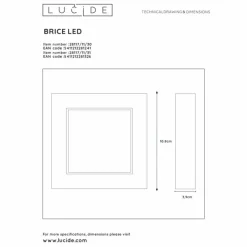 Luminaires Lucide Plafonnier Lucide BRICE LED Blanc, 1 lumière* Éclairage Led