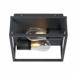 Luminaires Rustiques-Luminaires Lucide Plafonnier Lucide CARLYN Noir, 2 lumières