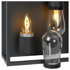 Luminaires Rustiques-Luminaires Lucide Plafonnier Lucide CARLYN Noir, 2 lumières