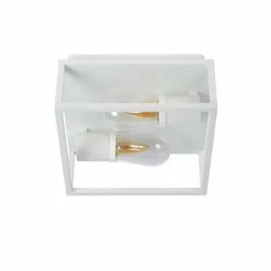 Luminaires Rustiques-Luminaires Lucide Plafonnier Lucide CARLYN Blanc, 2 lumières