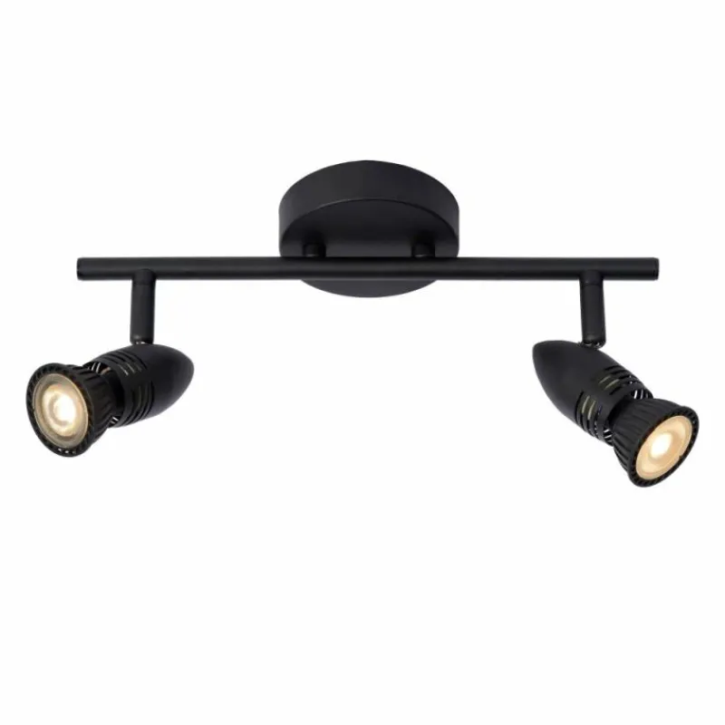 Luminaires Lucide Plafonnier Lucide CARO Noir, 2 lumières* Spots Et Projecteurs