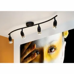 Luminaires Lucide Plafonnier Lucide CARO Noir, 4 lumières* Spots Et Projecteurs