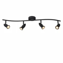 Luminaires Lucide Plafonnier Lucide CARO Noir, 4 lumières* Spots Et Projecteurs