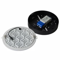 Luminaires Rustiques-Luminaires Lucide Plafonnier Lucide CERES-LED Noir, 1 lumière