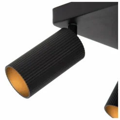 Luminaires Lucide Plafonnier Lucide CLUBS Noir, 4 lumières* Spots Et Projecteurs