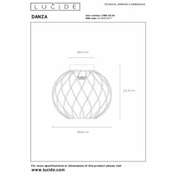 Luminaires Lucide Plafonnier Lucide DANZA Noir, 1 lumière* Plafonniers