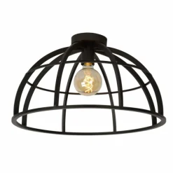 Lampes Industrielles-Luminaires Lucide Plafonnier Lucide DIKRA Noir, 1 lumière