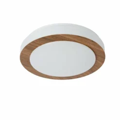 Lampes En Bois-Luminaires Lucide Plafonnier Lucide DIMY LED Bois foncé, 1 lumière