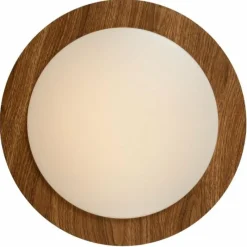 Lampes En Bois-Luminaires Lucide Plafonnier Lucide DIMY LED Bois foncé, 1 lumière