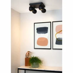 Luminaires Lucide Plafonnier Lucide FAVORI Noir, 4 lumières* Plafonniers