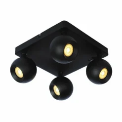 Luminaires Lucide Plafonnier Lucide FAVORI Noir, 4 lumières* Plafonniers