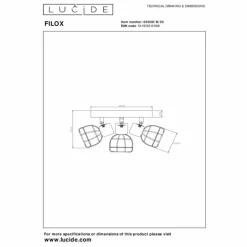 Luminaires Lucide Plafonnier Lucide FILOX Noir, 1 lumière* Spots Et Projecteurs
