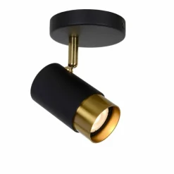 Lampes Dorées-Luminaires Lucide Plafonnier Lucide FLORIS Or, Laiton, Noir, 1 lumière