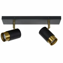 Lampes Dorées-Luminaires Lucide Plafonnier Lucide FLORIS Or, Laiton, Noir, 2 lumières