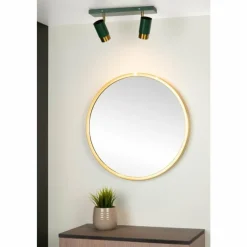 Lampes Dorées-Luminaires Lucide Plafonnier Lucide FLORIS Or, Vert, Laiton, 2 lumières