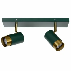 Lampes Dorées-Luminaires Lucide Plafonnier Lucide FLORIS Or, Vert, Laiton, 2 lumières