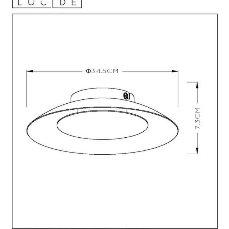 Lampe Turque-Luminaires Lucide Plafonnier Lucide FOSKAL LED Noir, 1 lumière
