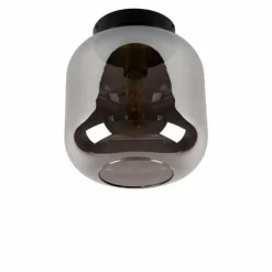 Suspension Verre Fumé-Luminaires Lucide Plafonnier Lucide JOANET Noir, 1 lumière