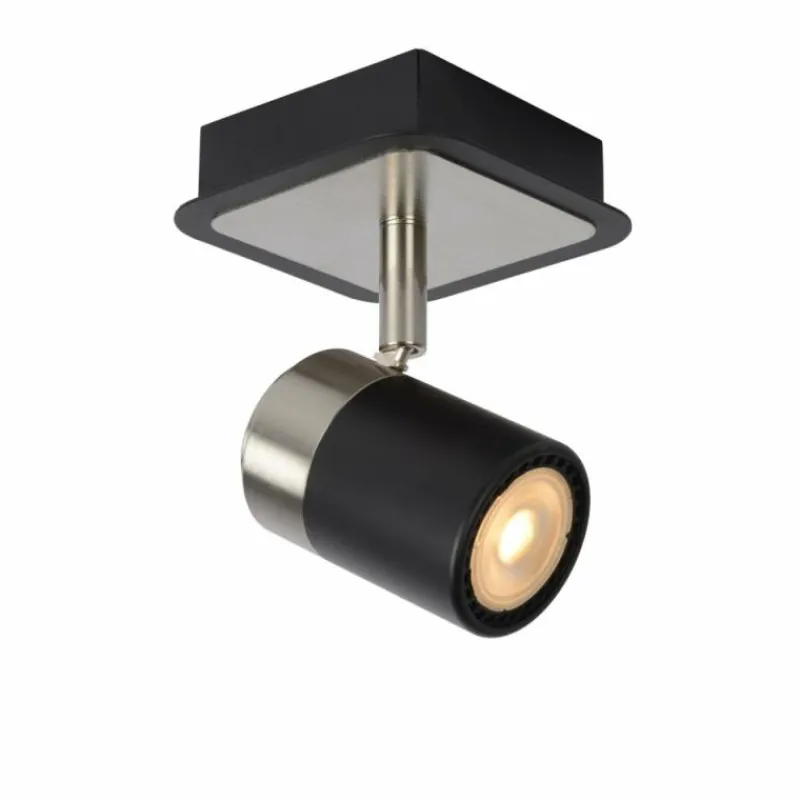 Lampes Industrielles-Luminaires Lucide Plafonnier Lucide LENNERT LED Noir, 1 lumière