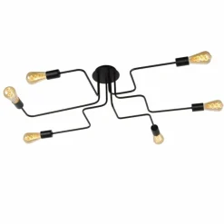 Luminaires Lucide Plafonnier Lucide LESTER Noir, 6 lumières* Plafonniers