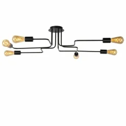 Luminaires Lucide Plafonnier Lucide LESTER Noir, 6 lumières* Plafonniers