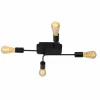 Lampes Vintages & Rétros-Luminaires Lucide Plafonnier Lucide LESTER Noir, 4 lumières