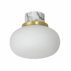 Luminaires Lucide Plafonnier Lucide LORENA Aspect marbre, 1 lumière