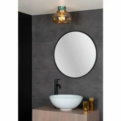 Luminaires Lucide Plafonnier Lucide LORENA Vert, Aspect marbre, 1 lumière