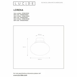 Luminaires Rustiques-Luminaires Lucide Plafonnier Lucide LORENA Aspect marbre, Noir, 1 lumière