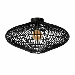 Style Boho-Chic-Luminaires Lucide Plafonnier Lucide MAGALI Noir, 1 lumière
