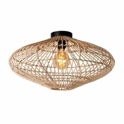 Style Boho-Chic-Luminaires Lucide Plafonnier Lucide MAGALI Noir, 1 lumière