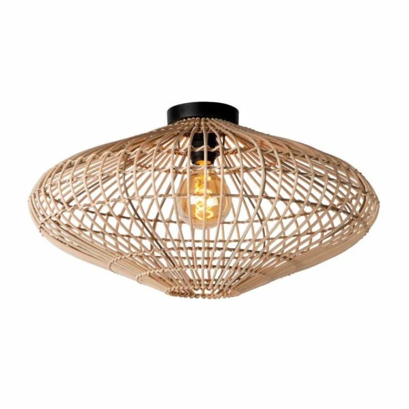 Style Boho-Chic-Luminaires Lucide Plafonnier Lucide MAGALI Noir, 1 lumière